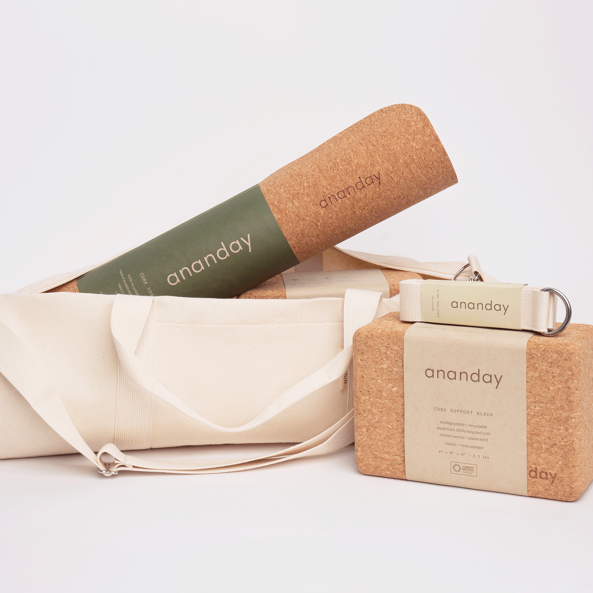 Canvas Yoga Bag in Natural