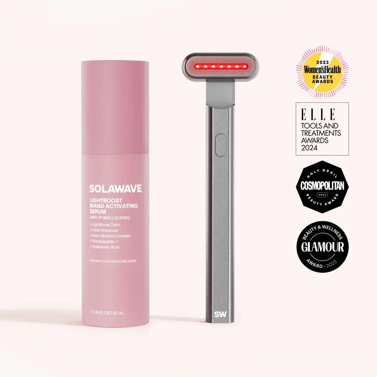 On the Go 4-in-1 Red Light Therapy Wand & Activating Serum Kit
