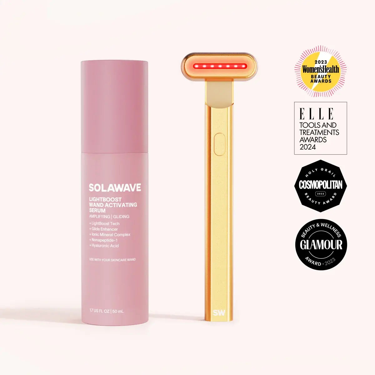 On the Go 4-in-1 Red Light Therapy Wand & Activating Serum Kit