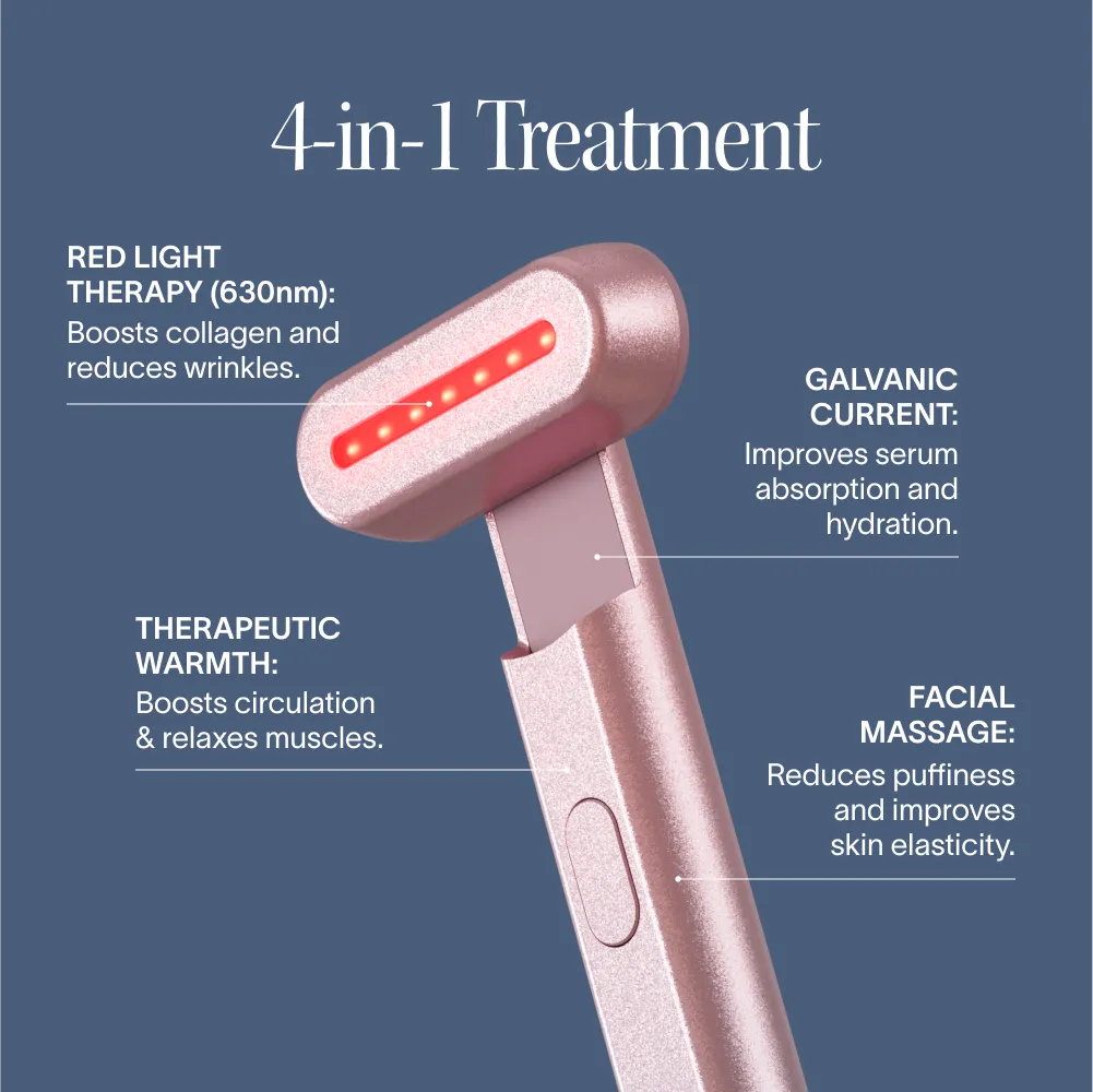 On the Go 4-in-1 Red Light Therapy Wand & Activating Serum Kit